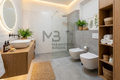 Rendering Bad mit Einrichtung zur Veranschaulichung - rendering bagno con arredamento a copo illustrativo (Virtual Staging AI)