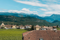 Aussicht Richtung Ortskern von Kalern - vista direzione centro storico di Caldaro