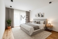 Rendering Schlafzimmer mit Einrichtungsvorschlag - stanza con proposta di arredamento