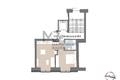 Grundriss Variante 2-Zimmerwohnung im 2. Stock - planimetria variante appartamento bilocale al 2° piano (nicht im Maßstab - non in scala)