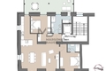 Grundriss geräumige Terrassenwohnung im 3. Stock - planimetria spazioso appartamento con terrazza al 3° piano (nicht im Maßstab - non in scala)