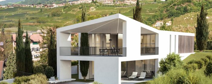 Neubauvilla mit Infinitypool und Panoramablick